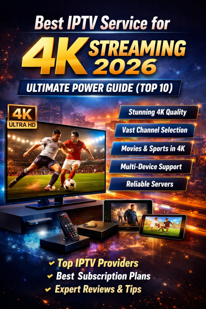 best IPTV service for 4K streaming 2026
