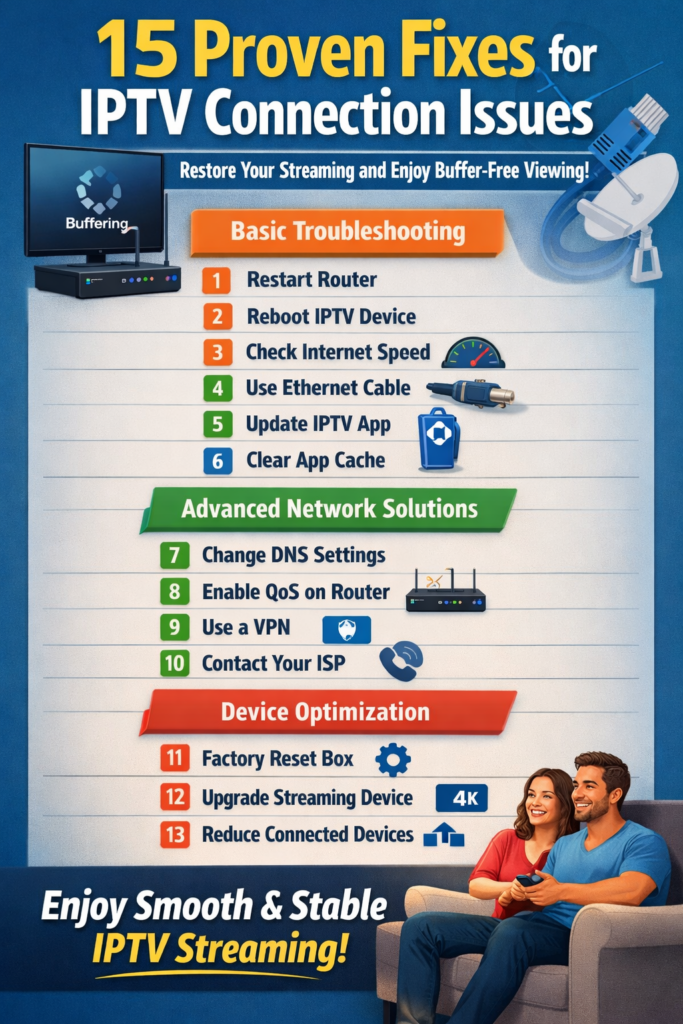 IPTV connection issues